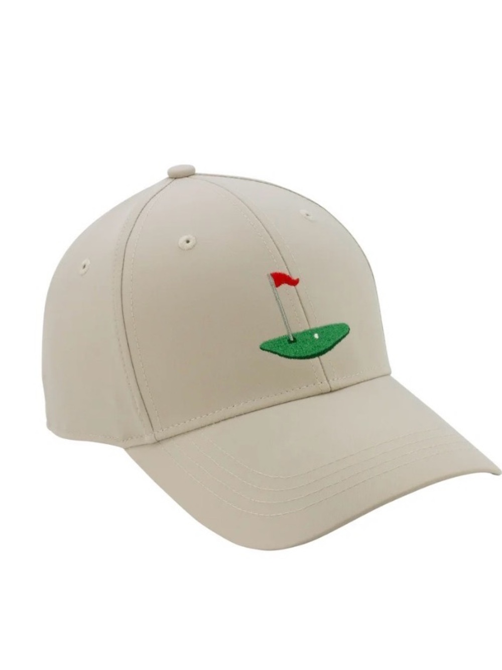 Athletic Works Tan Golf Cap with Golf Green Embroidery